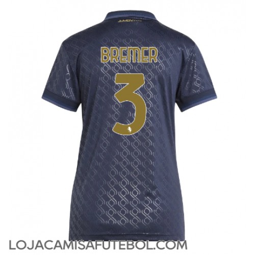 Camisa de Futebol Juventus Gleison Bremer #3 Equipamento Alternativo Mulheres 2024-25 Manga Curta